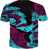 Purple and Teal Abstract Shirt | BigTexFunkadelic