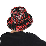 Trippy Red and Black Bucket Hat | BigTexFunkadelic