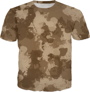 Desert Camo Paint Splatter T-Shirt | BigTexFunkadelic