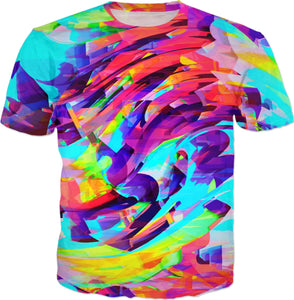 Rainbow Graffiti Mix Explosion T-Shirt | EDM | Festival Fashion | BigTexFunkadelic