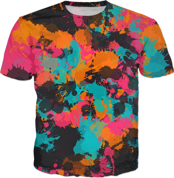 Fiesta Colors Paint Splatter T-Shirt | BigTexFunkadelic