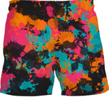 Fiesta Colors Paint Splatter Swim Shorts | BigTexFunkadelic
