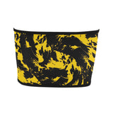 Black and Yellow Paint Splatter Bandeau Top