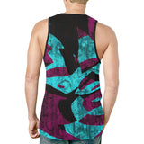 Purple and Teal Abstract Relaxed Fit Men's Tank Top | BigTexFunkadelic