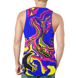 Blue Oil Spill Psychedelic Relaxed Fit Men's Tank Top | BigTexFunkadelic