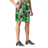 Green and Grey Paint Splatter Casual Shorts | BigTexFunkadelic
