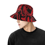 Red and Black Slime Oil Spill Bucket Hat | BigTexFunkadelic
