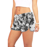 Grey and White Paint Splatter Women's Shorts | BigTexFunkadelic