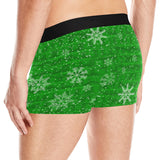 Green Holiday Snowflake Boxer Briefs | BigTexFunkadelic