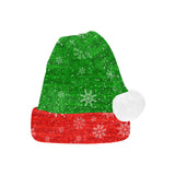 Green and Red Snowflake Santa Hat | BigTexFunkadelic