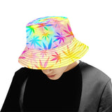 Rainbow Weed Tie-Dye Bucket Hat | BigTexFunkadelic