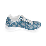 Blue and Gray Weed Pattern Men’s Running Shoes