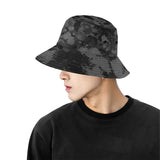  Grey and Black Paint Splatter Bucket Hat | BigTexFunkadelic