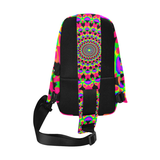 Neon Kaleidoscope Mandala Rave Sling Chest Bag | BigTexFunkadelic