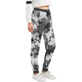 Grey and White Paint Splatter Women's All Over Print Jogger Sweatpants | BigTexFunkadelic