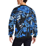 Blue Psychedelic Men's Big & Tall Oversized Fleece Crewneck Sweatshirt | BigTexFunkadelic