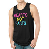Hearts Not Parts Pansexual Pride Relaxed Fit Men's Tank Top