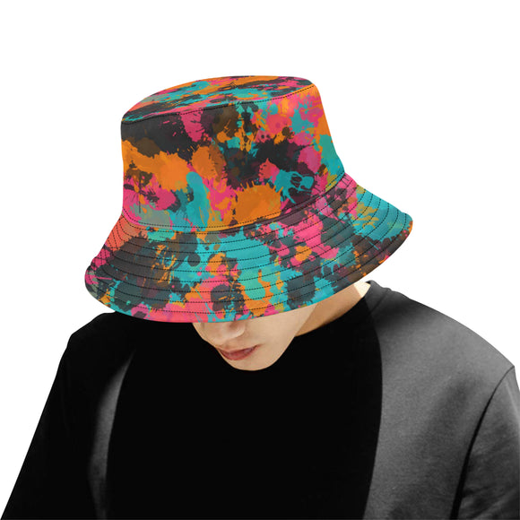 Fiesta Colors Paint Splatter Bucket Hat | BigTexFunkadelic