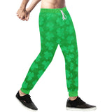 St. Patrick's Day Clovers All Over Print Light-Weight Men's Jogger Sweatpants (Non Fleece Lined)