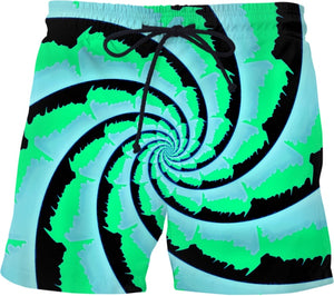 Fractal Tie-Dye Swim Shorts