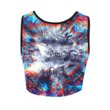 Life's A Mixtape Trippy Fitted Crop Top | BigTexFunkadelic