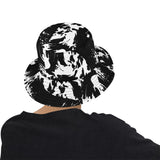 Black and White Paint Splatter Graffiti Bucket Hat | BigTexFunkadelic