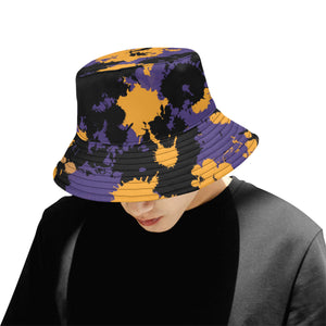 Purple Gold and Black Legends Paint Splatter Bucket Hat | BigTexFunkadelic