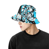 Blue Graffiti Mix Bucket Hat | BigTexFunkadelic