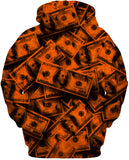Orange Grunge Money Hoodie