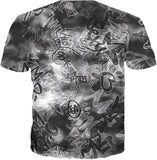 Life’s A Mixtape Black and White All Over Print Graffiti T-Shirt