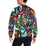 Streetart Chaos Colorful Graffiti Men's Big & Tall Oversized Fleece Crewneck Sweatshirt | BigTexFunkadelic