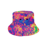 Neon Graffiti Mix Bucket Hat | BigTexFunkadelic