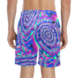 Vaporwave Fractal Melt Swim Shorts | BigTexFunkadelic
