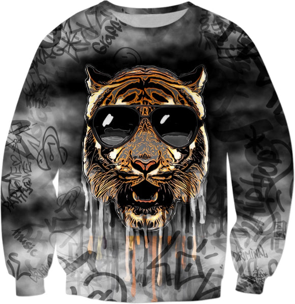 Tiger Graffiti Streetwear Sweatshirt - BigTexFunkadelic