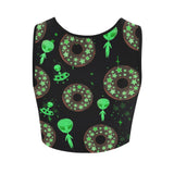 Alien Space Donut Fitted Crop Top