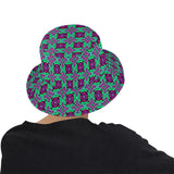 Magenta Mint Sacred Geometry Bucket Hat | BigTexFunkadelic