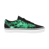 Green Tie-Dye Men's Low Top Skateboarding Shoes | BigTexFunkadelic
