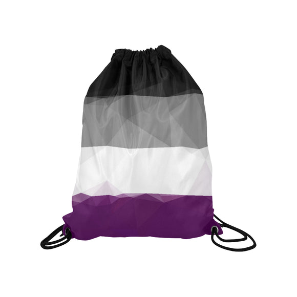 Geometric Asexual Pride Drawstring Bag
