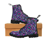 Mandala Art Women's Black Martin Boots | BigTexFunkadelic