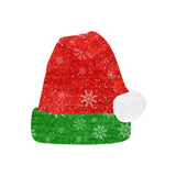 Red and Green Snowflake Santa Hat | BigTexFunkadelic