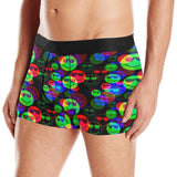 (Red, Green and Blue on Black) RGB Shaded Smile Glitch Print Boxer Briefs | BigTexFunkadelic