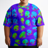 Purple Alien Vapor Glitch Plus Size Unisex T-Shirt | BigTexFunkadelic