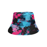 Pink and Blue Paint Splatter Bucket Hat | BigTexFunkadelic