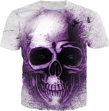 Purple Abstract Skull T-Shirt | BigTexFunkadelic
