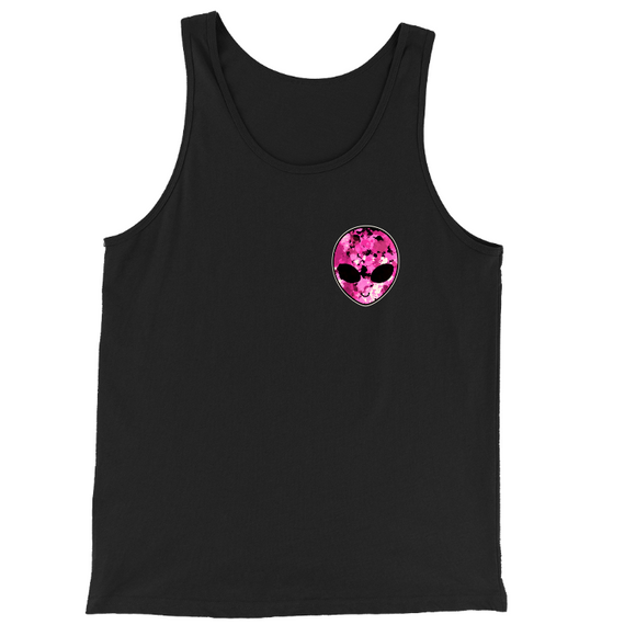 Pink Alien Head Chest Logo Tank Top | BigTexFunkadelic