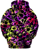 Psychedelic Rainbow Leopard Print Hoodie | BigTexFunkadelic