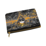 Black and Gold Skull King Graffiti Canvas 8''x 6'' Carry-All Zipper Pouch | BigTexFunkadelic