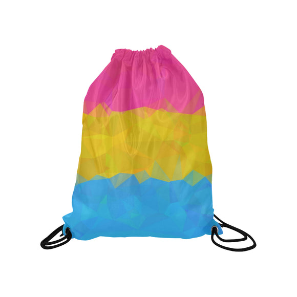 Geometric Pansexual Pride Drawstring Bag