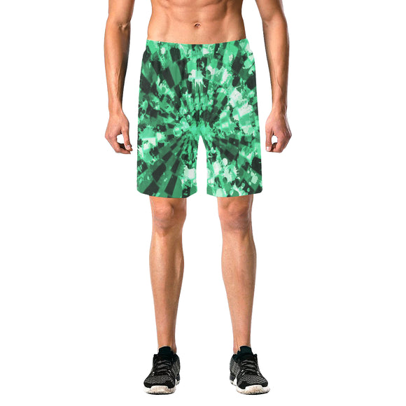 Green Tie-Dye Casual Shorts | Ravewear | BigTexFunkadelic