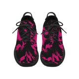 Pink and Black Paint Splatter Men's Breathable Woven Running Shoes | BigTexFunkadelic